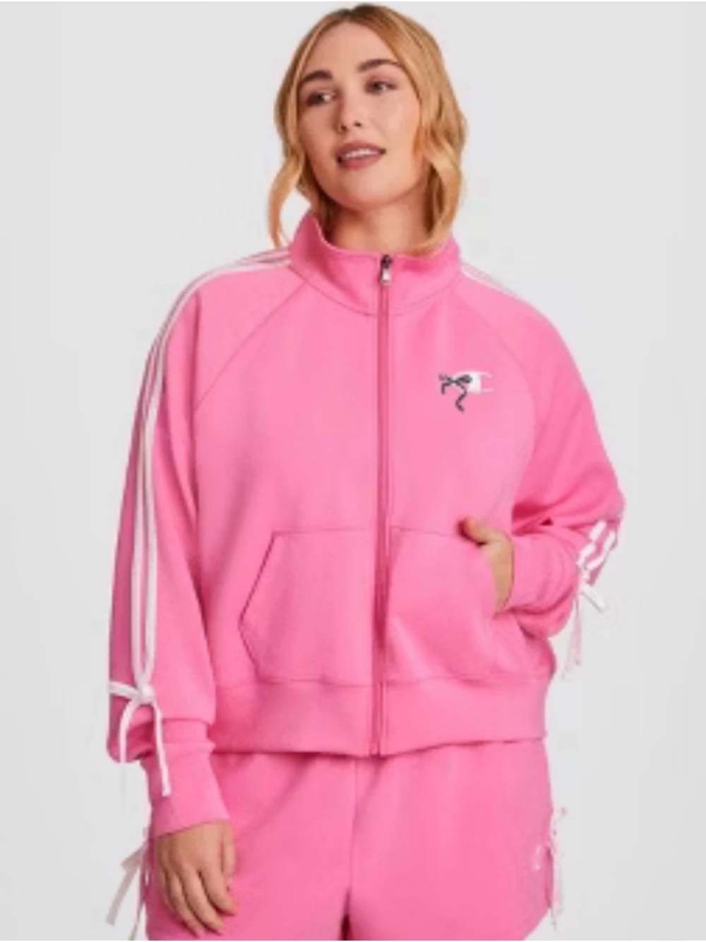 Champion Sonic Pink Women's Track Jacket - Athletic Zip-Up Various Sizes